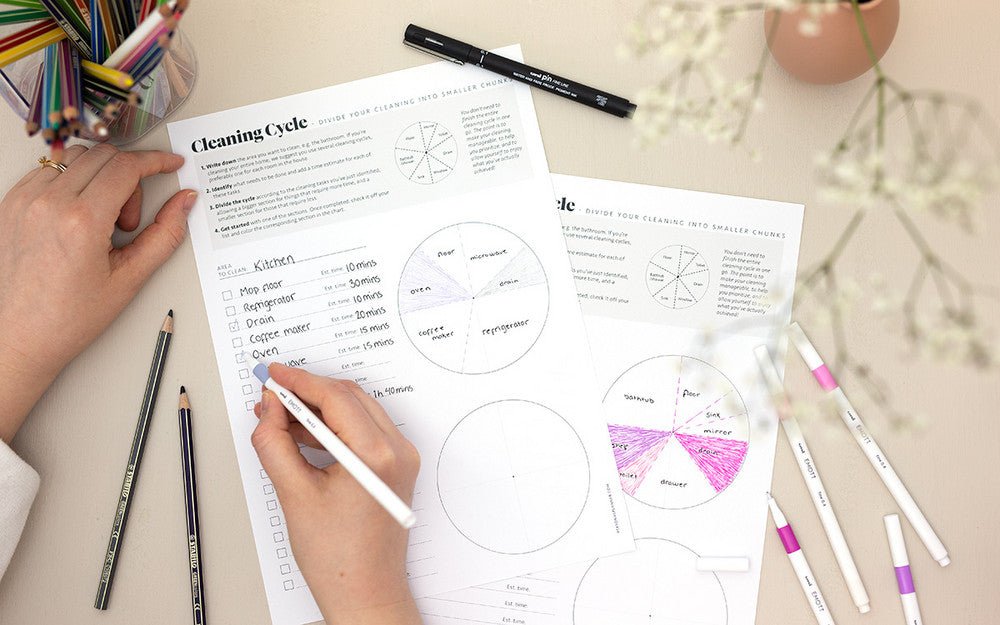 Städa effektivt med ett Städhjul - FREEBIE - Personal Planner