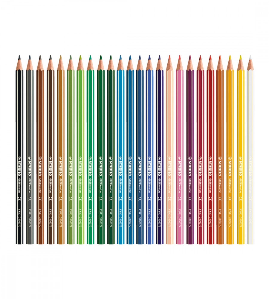 penna färgpennor stabilo green colors 24-pack (stabilo) multicolor