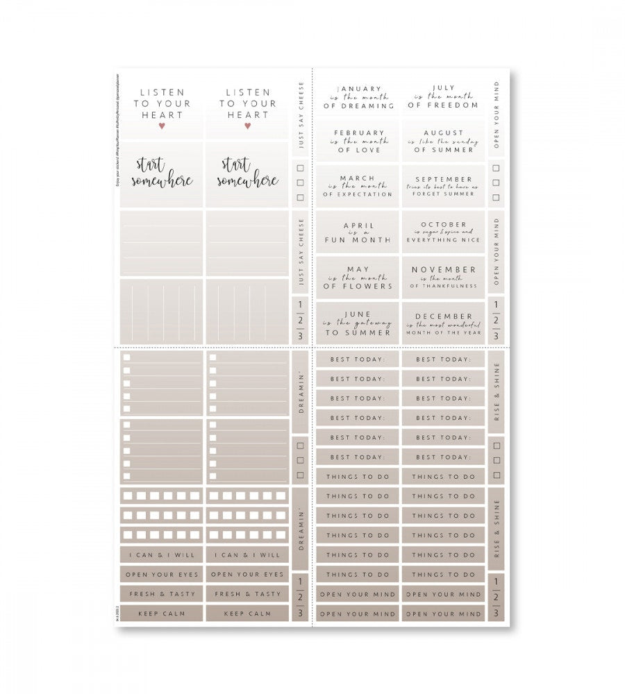 klistermarke klistermarken brighter days (box) - beige (box) beige