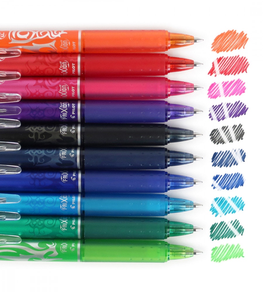 paket kulspetspenna pilot frixion clicker 0.7 - 10-pack (pennor) multicolor