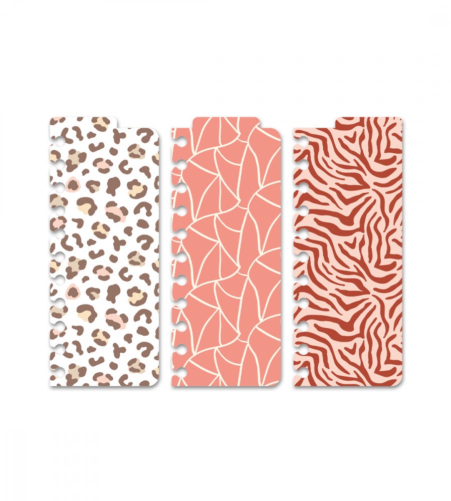 snap-in snap in-flikar wild patterns till almanacka - rosa/röd (3-pack) flerfärgad, röd, rosa