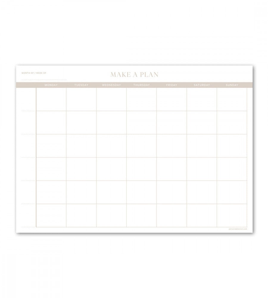 block kalenderblock classic månadsöversikt - beige (kalenderblock) beige