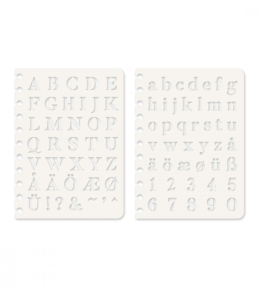 Sjablonger - Sjablonger til almanakk - Letters 2-pakk - Unknown-10511