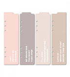 snap-in flikar dusty blush till systemkalender - storlek a5 (systemkalender) rosa/beige