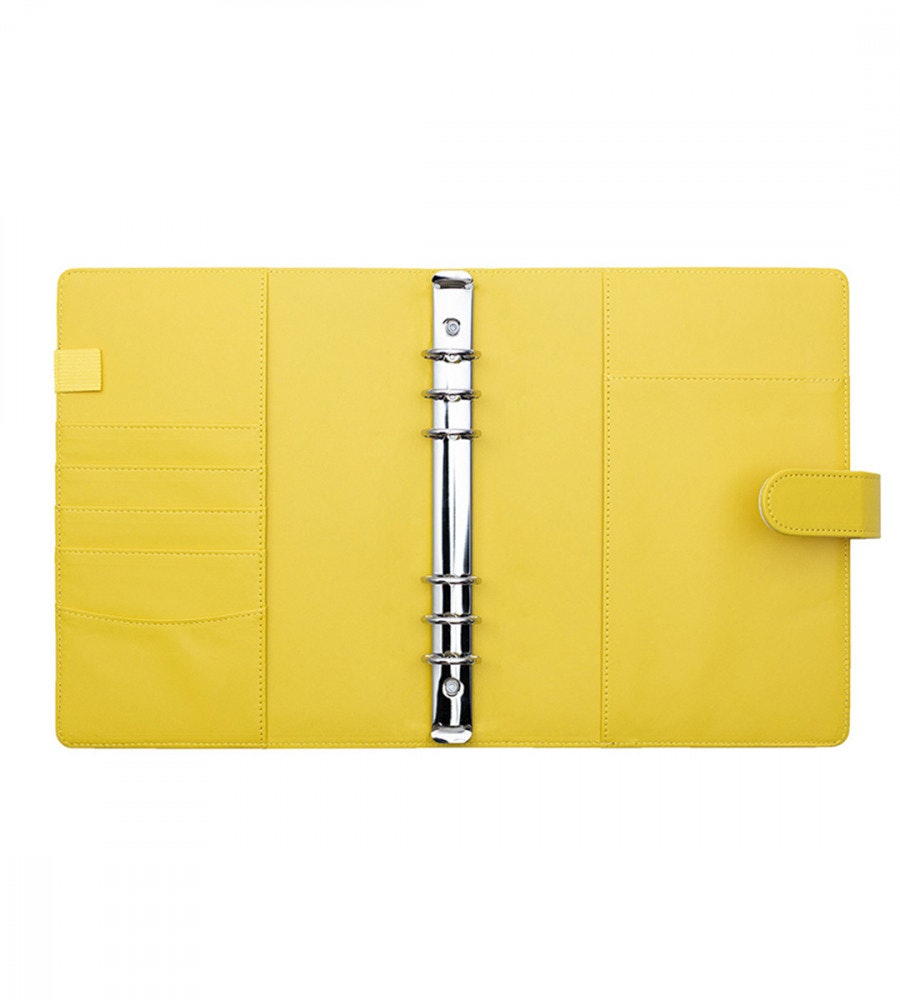 fodral ringpärm till systemkalender - storlek a5 - gul (a5) gul