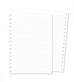 snap-in snap in refill-sidor linjerat 12-pack till almanacka - storlek a5 (spiral)