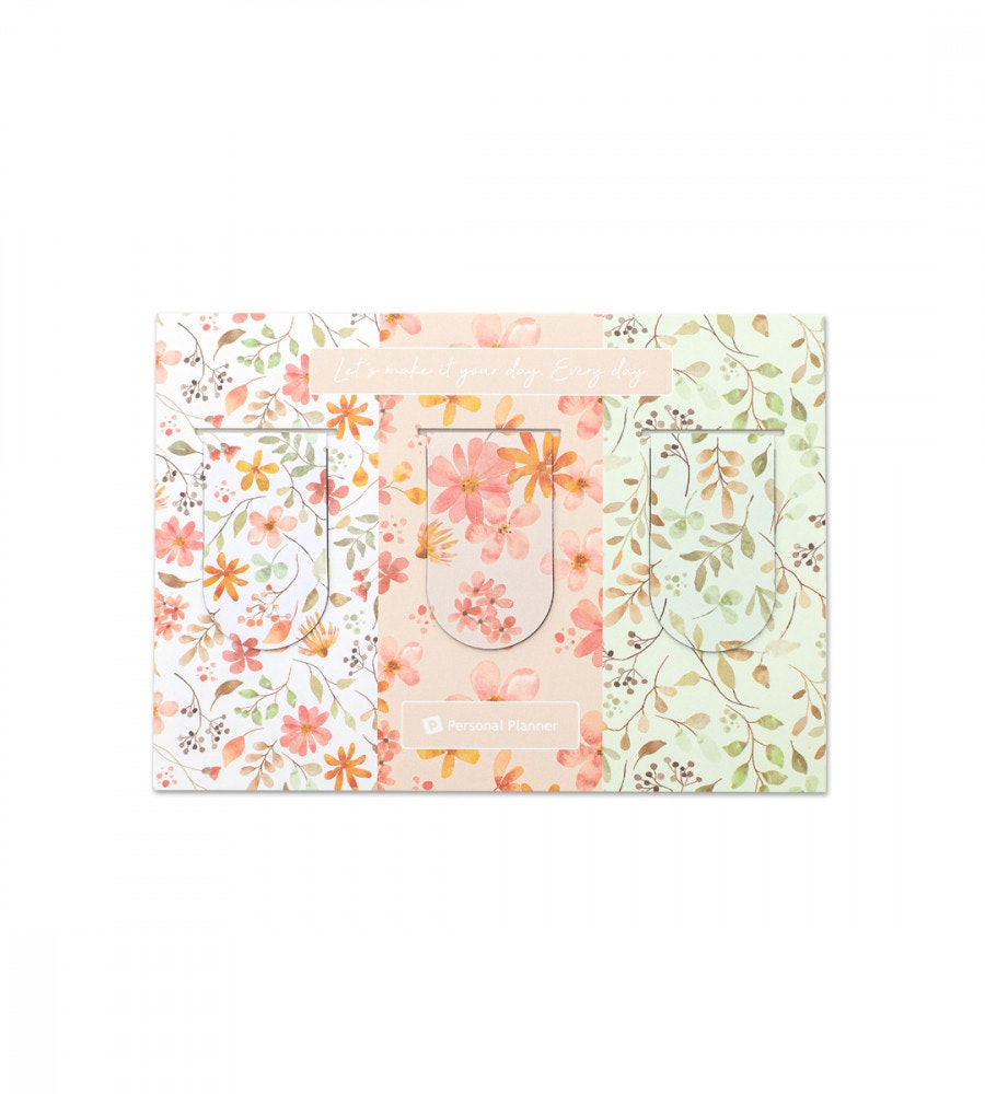 magnetbokmarken magnetbokmärken wildflowers 3-pack (gem) flerfärgad