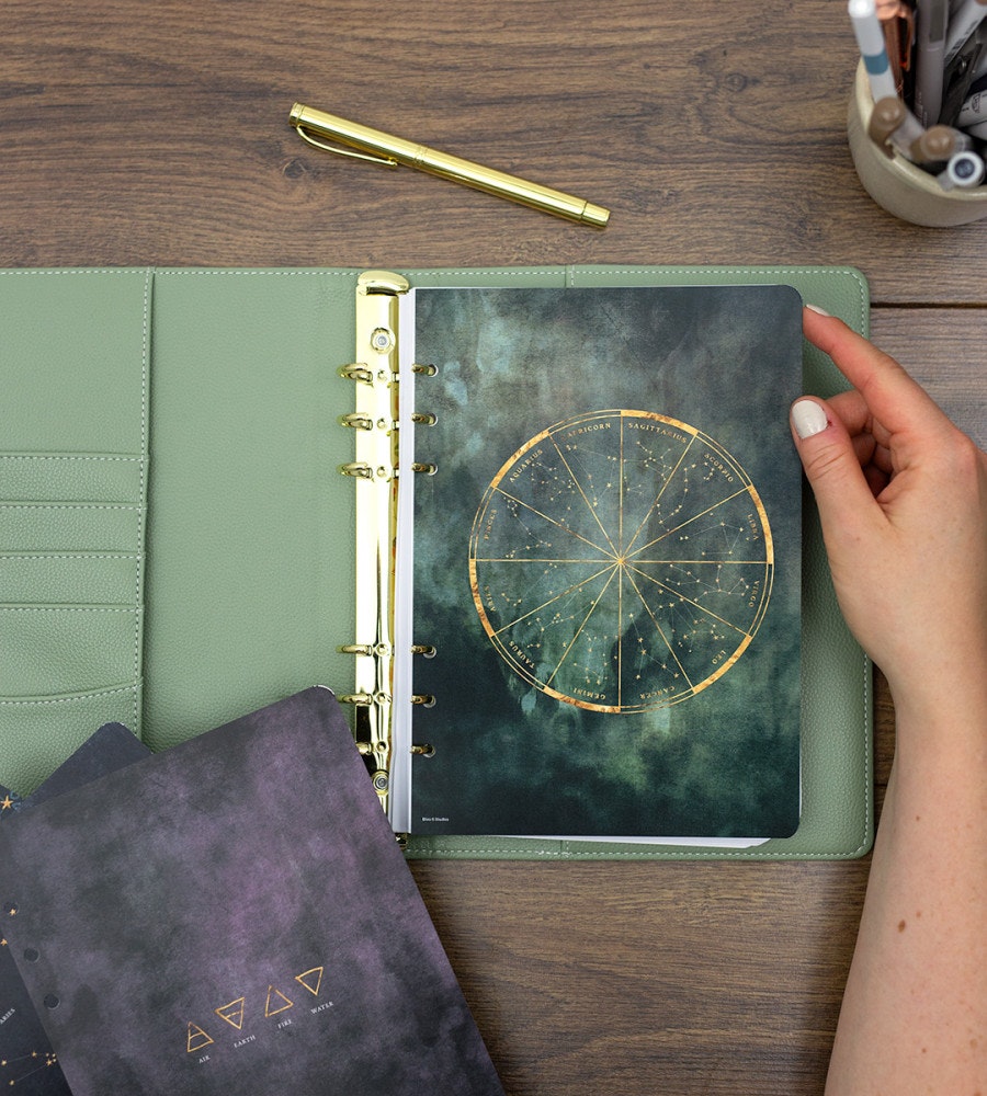 snap-in utbytbara omslag galactic views till systemkalender - storlek a5 (systemkalender) blå