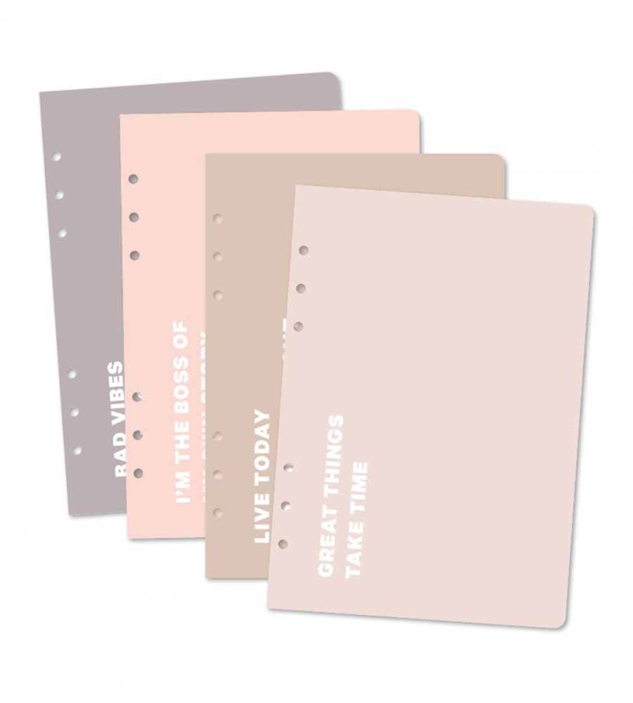 Refillsider - Utbyttbare omslag til systemkalender - A5 - Dusty Blush