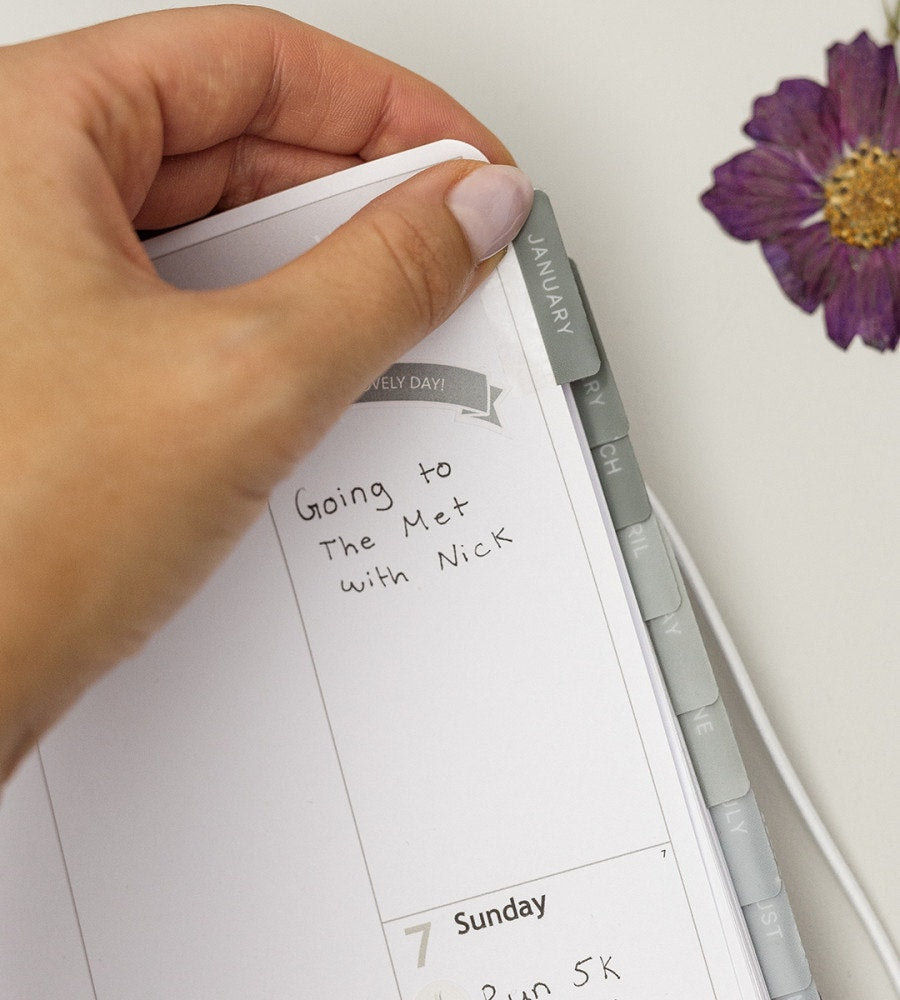 klistermarke månadsflikar fab tabs - blå/grön (tabs) blå/grön