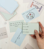 vykort flashcards - misty pastel (flashcards) flerfärgad