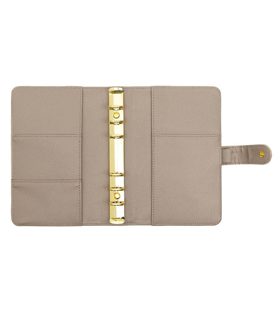 fodral ringpärm till systemkalender - storlek personal - grå/beige (personal) grå/beige