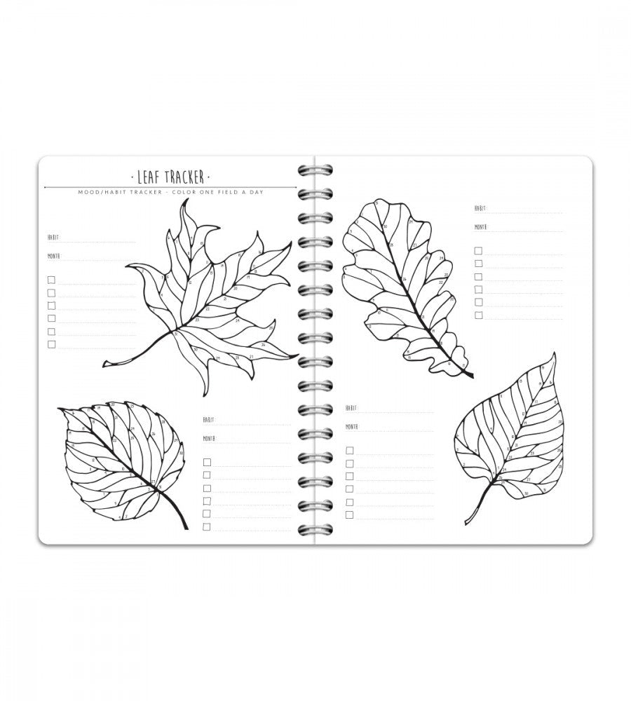 a5 personlig bullet journalbok - storlek a5 - spiralbunden (anteckningsbok)