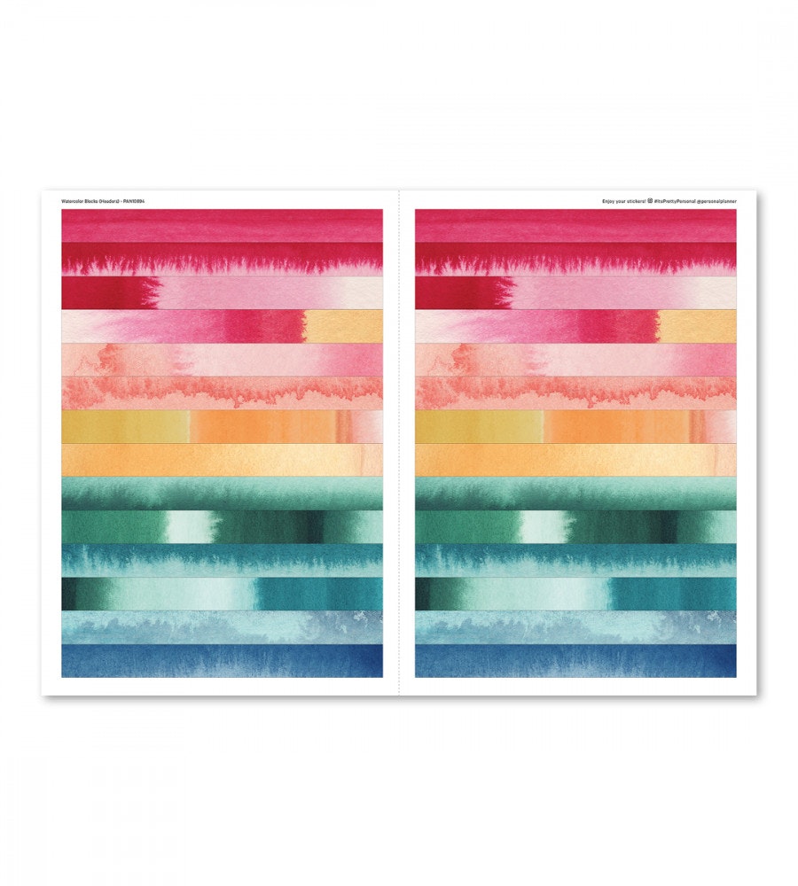 klistermarke klistermärken watercolor blocks (headers) (headers) multifärg