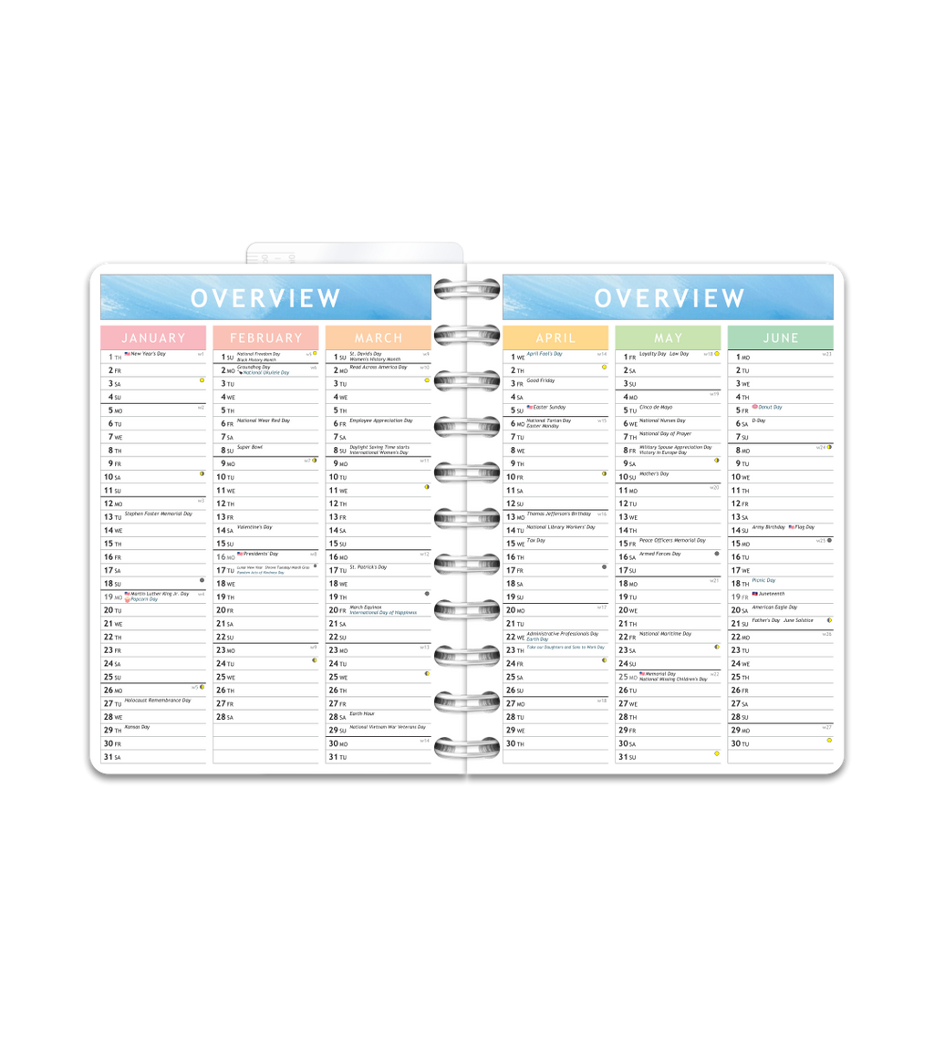 Kalender Smart Design - Spiralbinding Liten/A6 