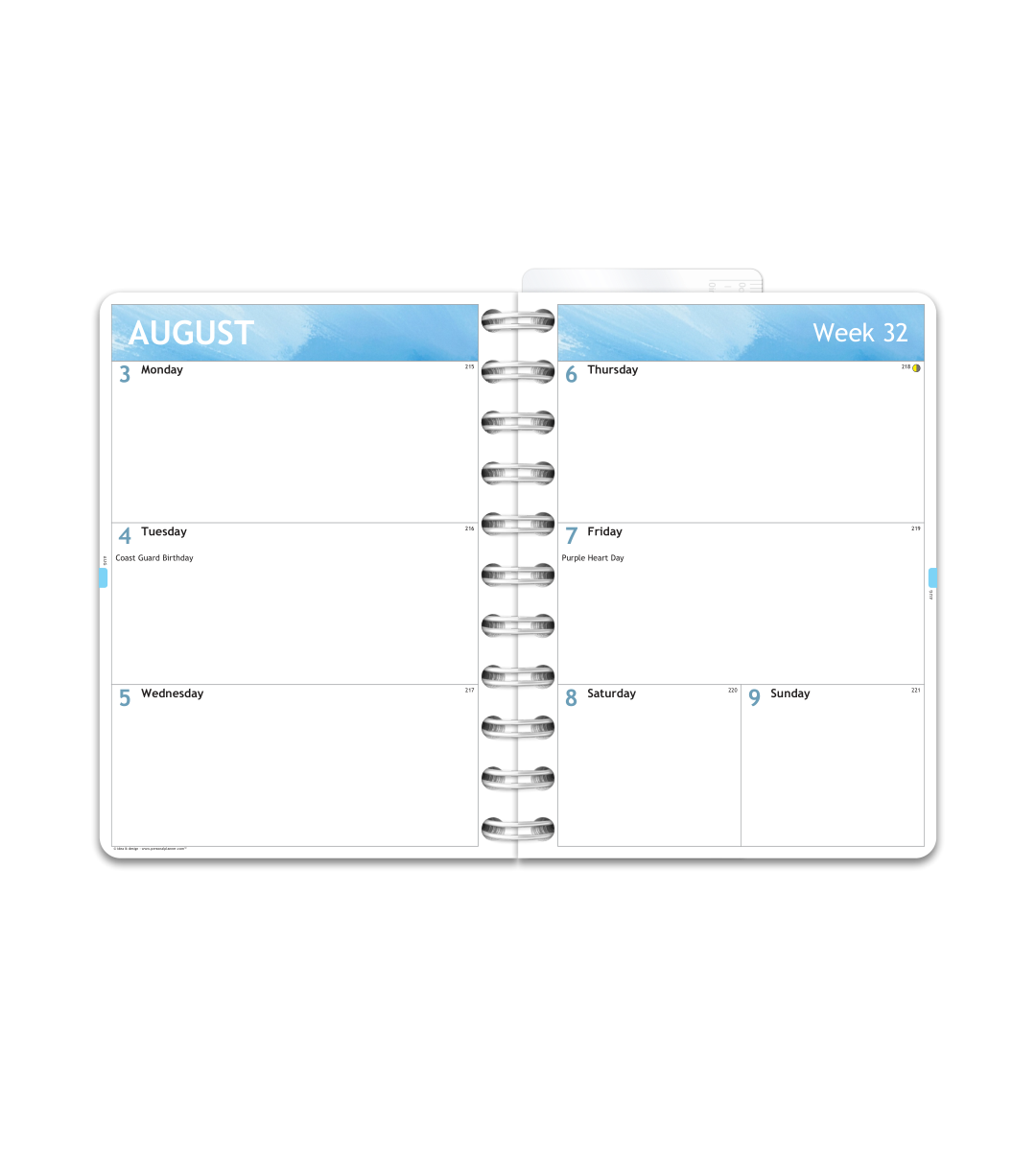 Kalender Smart Design - Spiralbinding Liten/A6 