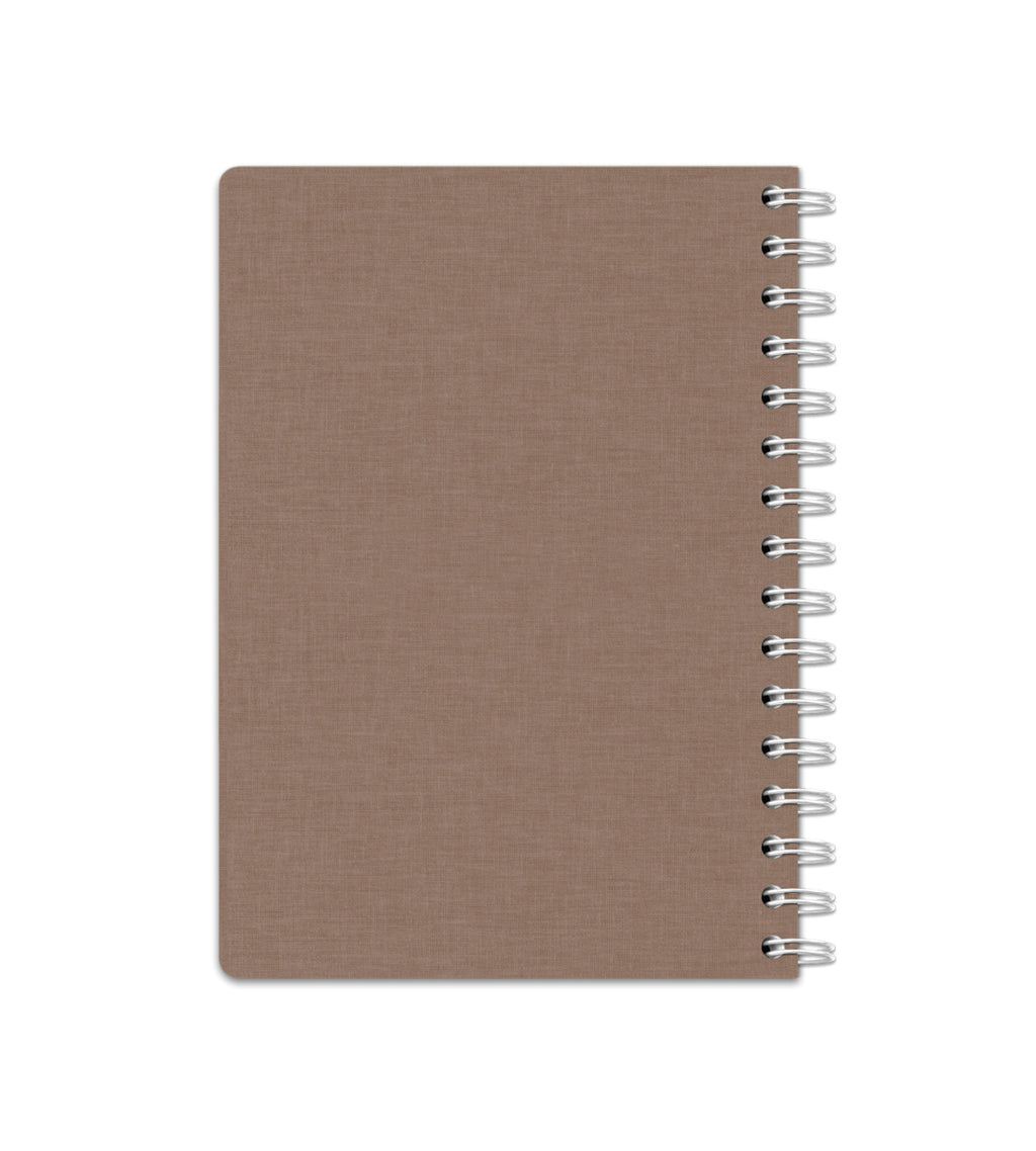 Notebook Brown Canvas - Spiralbinding A5 