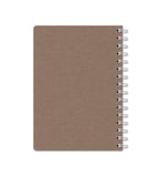 Notebook Brown Canvas - Spiralbinding A5 