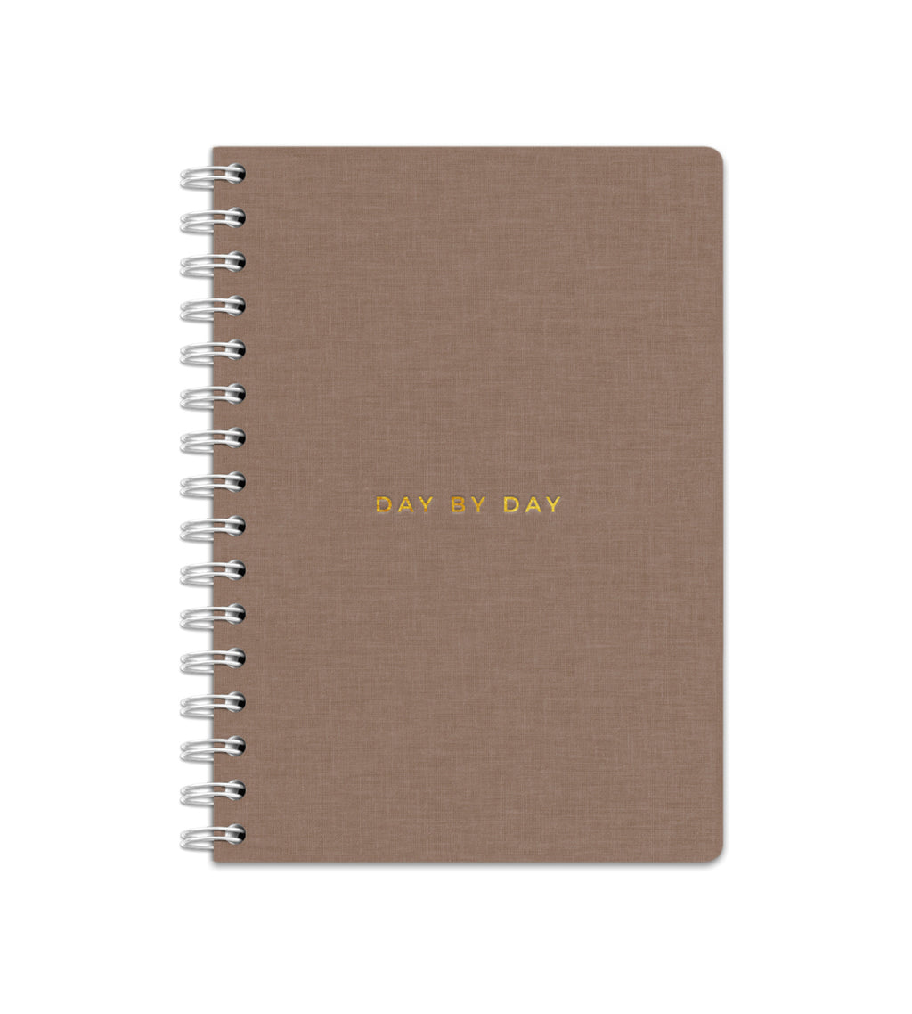 Notebook Brown Canvas - Spiralbinding A5 