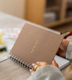 Notebook Brown Canvas - Spiralbinding A5 