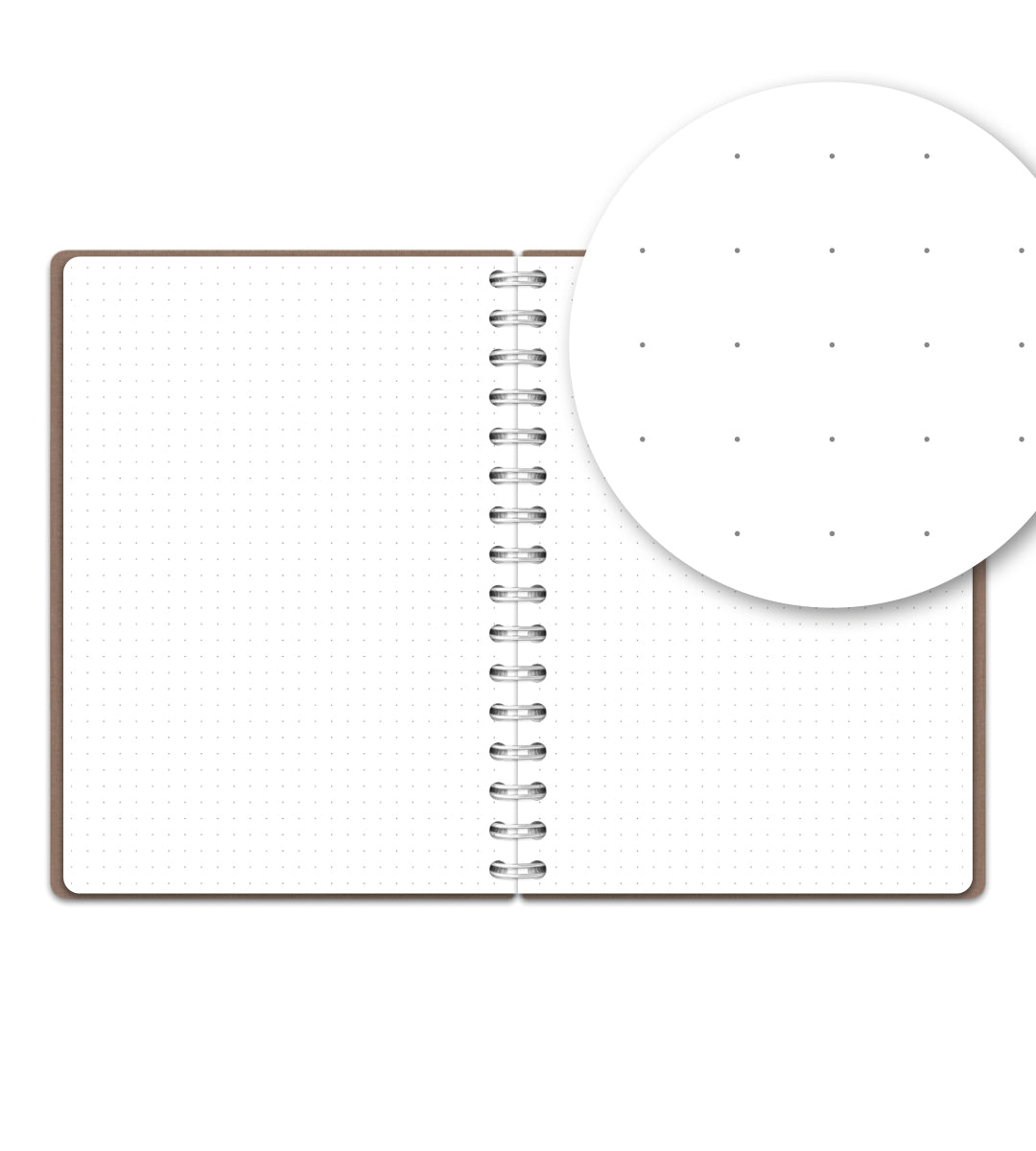 Notebook Brown Canvas - Spiralbinding A5 