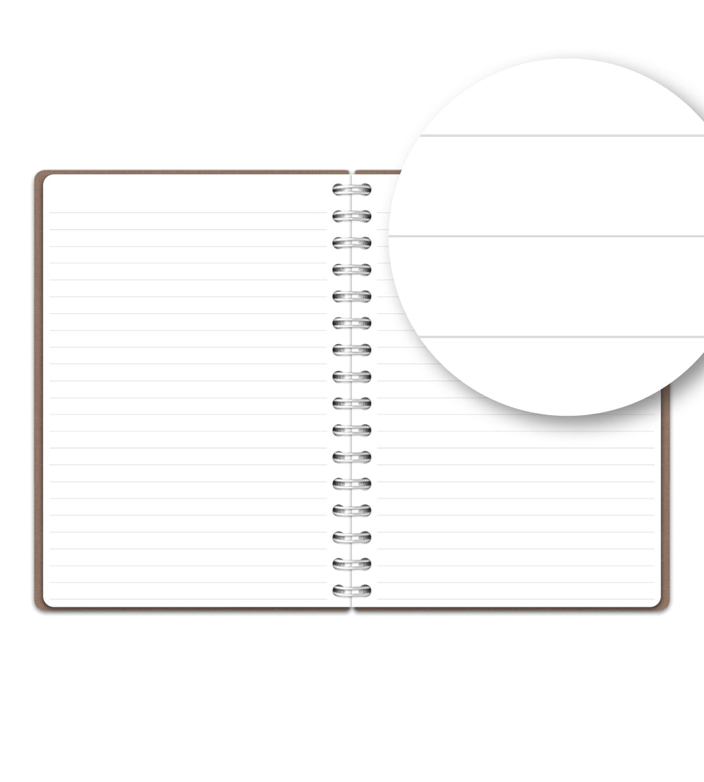 Notebook Brown Canvas - Spiralbinding A5 