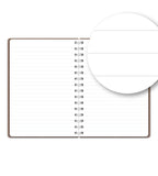 Notebook Brown Canvas - Spiralbinding A5 