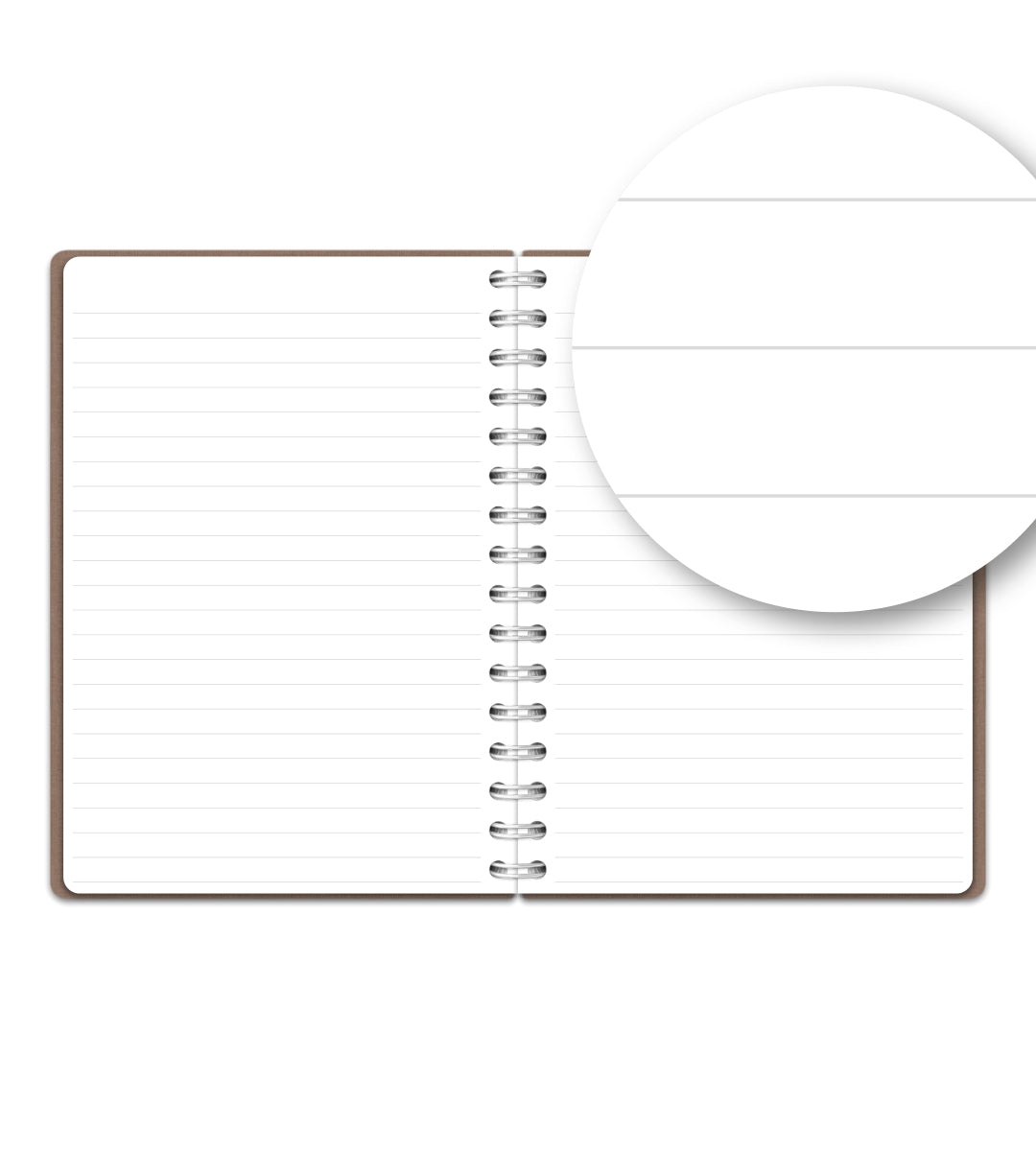Notebook Brown Canvas - Spiralbinding A5 