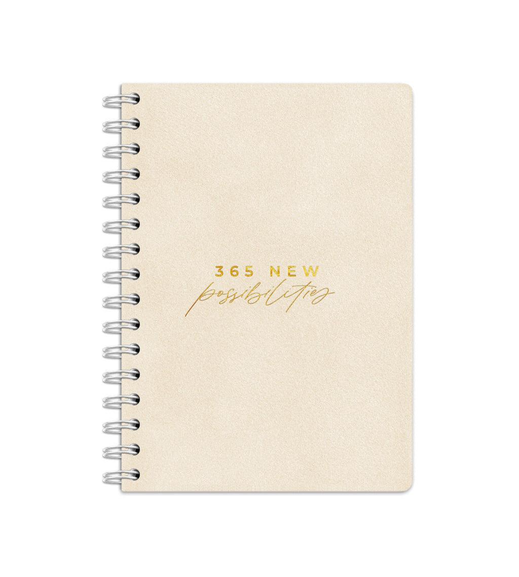 Notebook Cream Suede - Spiralbinding A5 