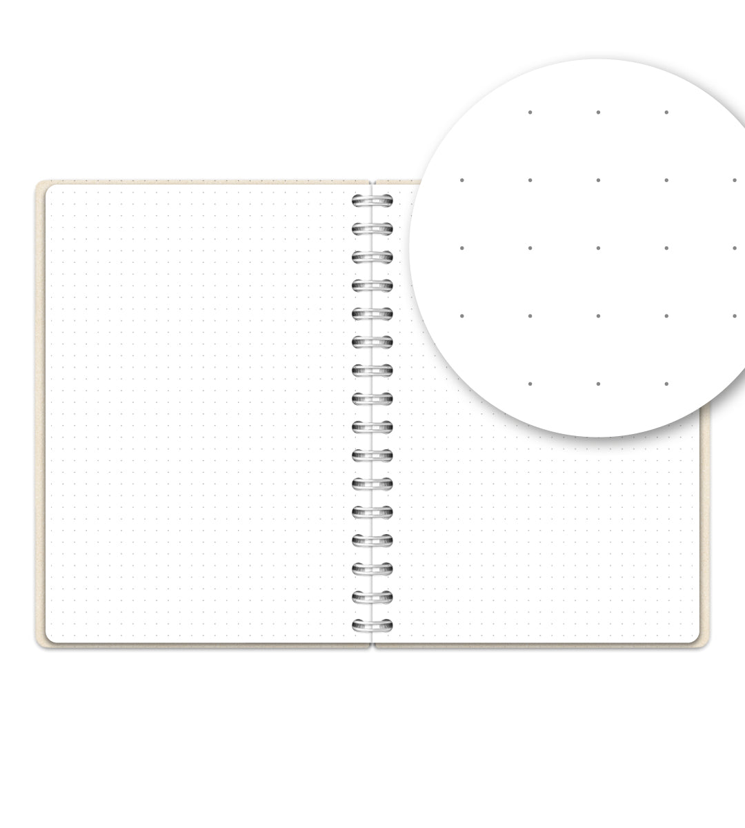Notebook Cream Suede - Spiralbinding A5 