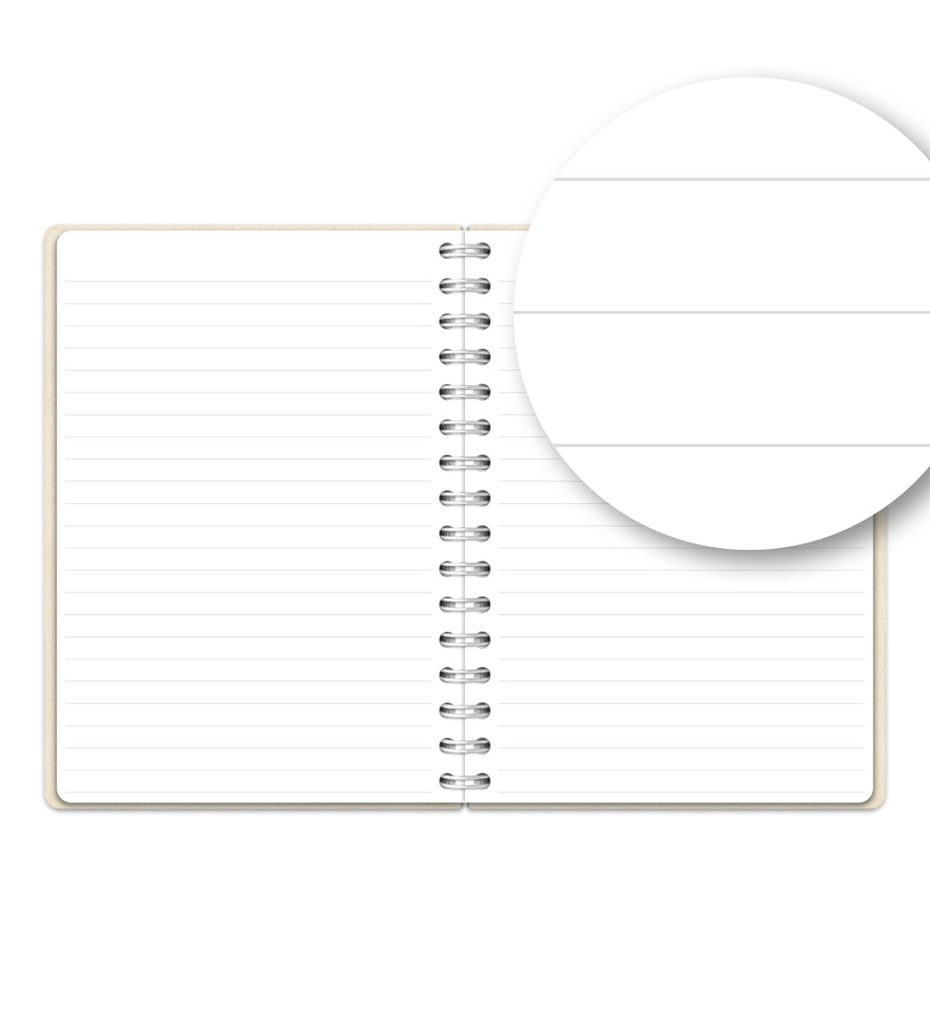 Notebook Cream Suede - Spiralbinding A5 