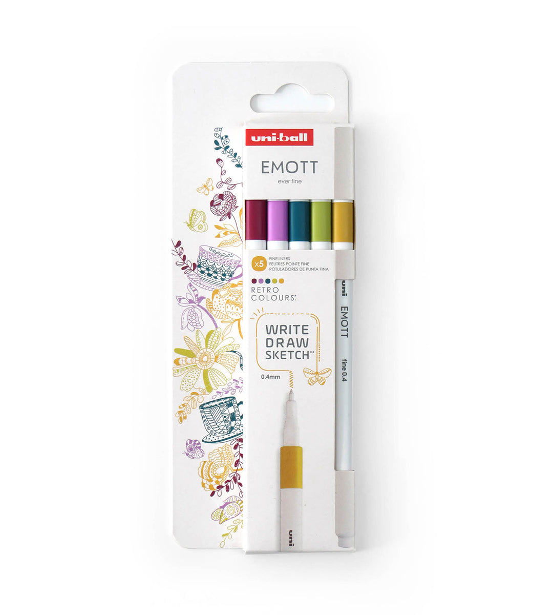 Fineliner - Uni Emott Set - 5-pakk