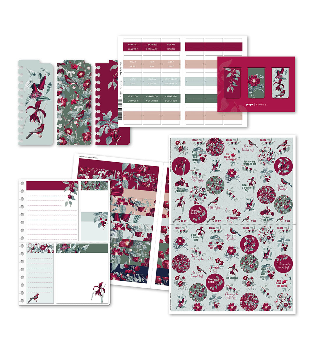 Kit - Cherry me up til almanakk - størrelse A5, A4