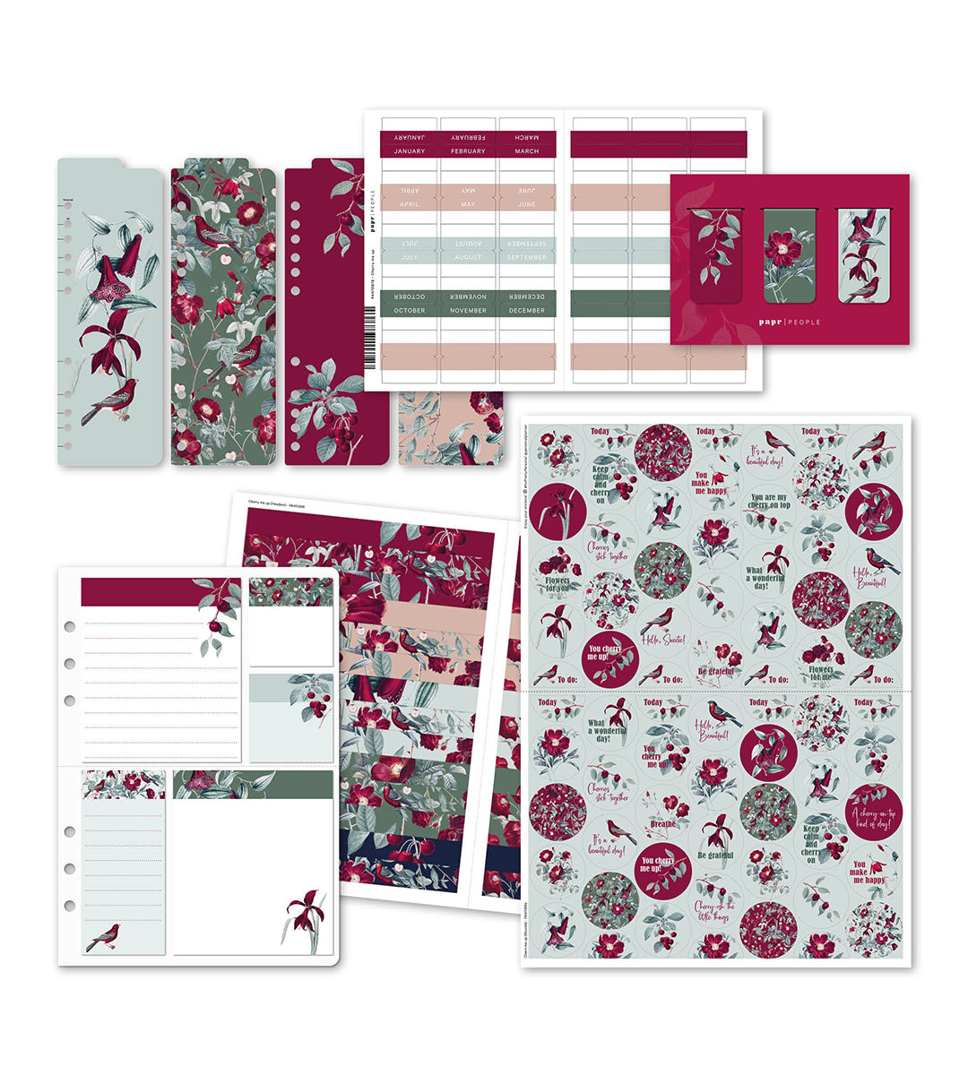 Kit - Cherry me up til systemkalender - størrelse A5