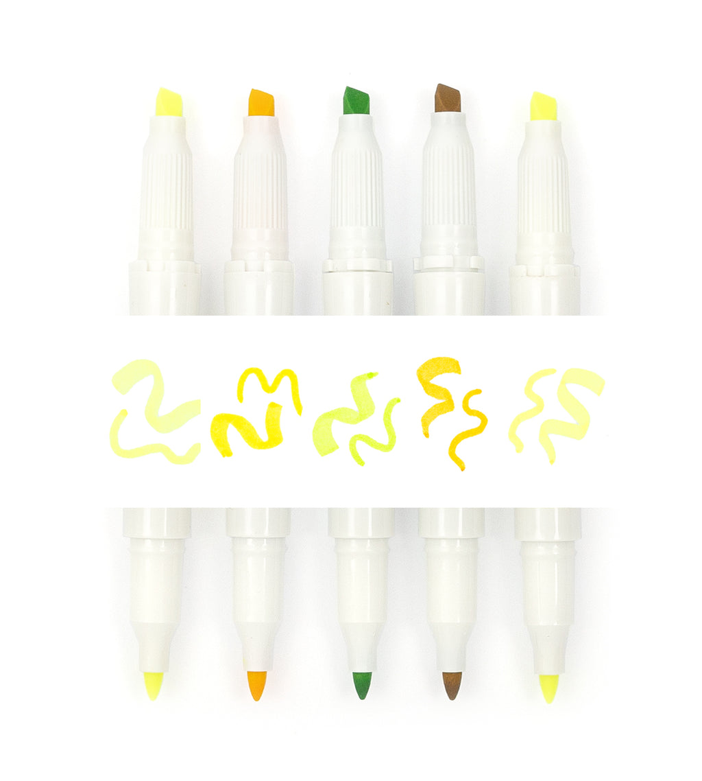 Markeringstusjer - Zebra Mildliner 5-pakk