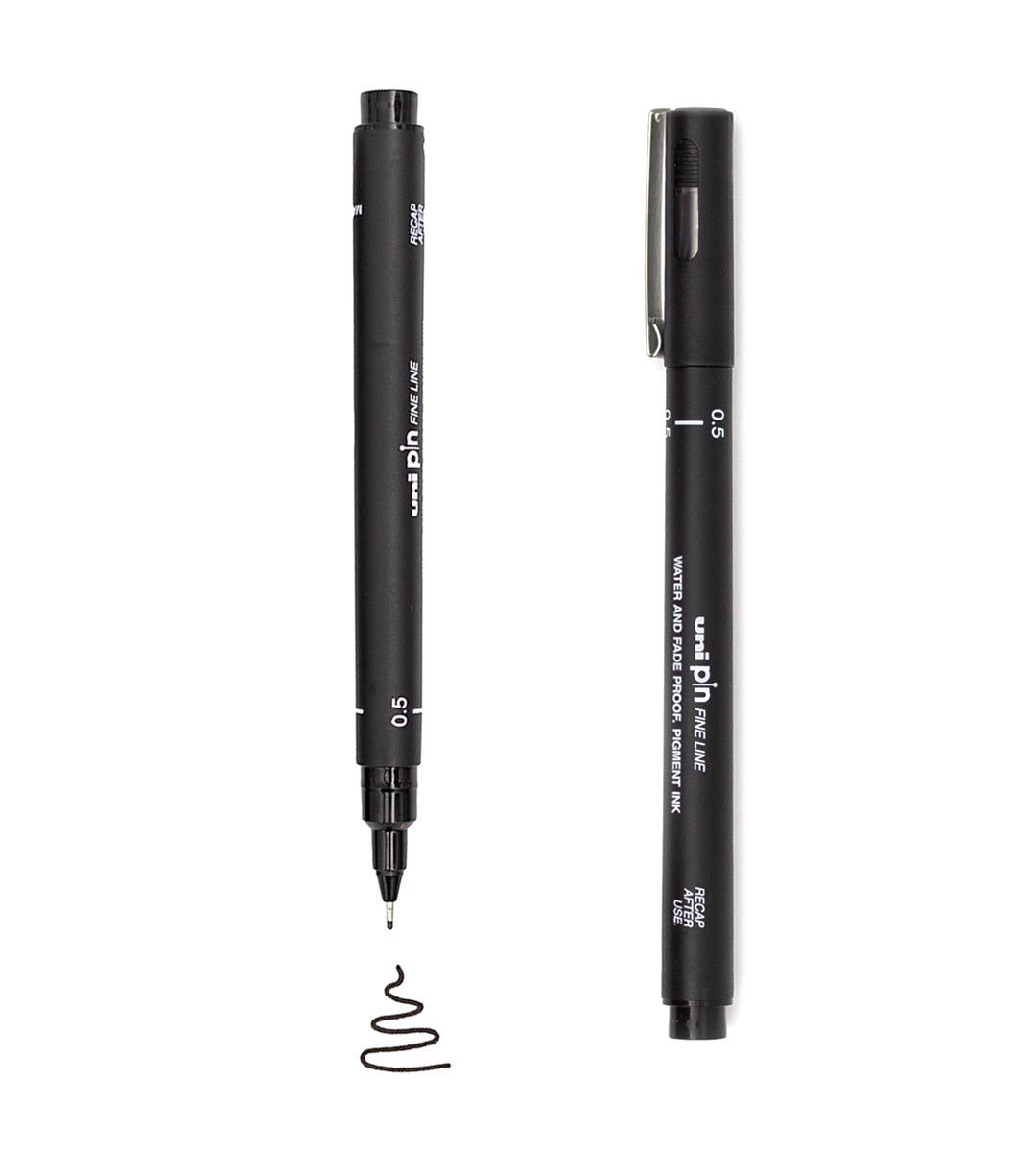 Fineliner - Uni Pin 5-pakk - svart 