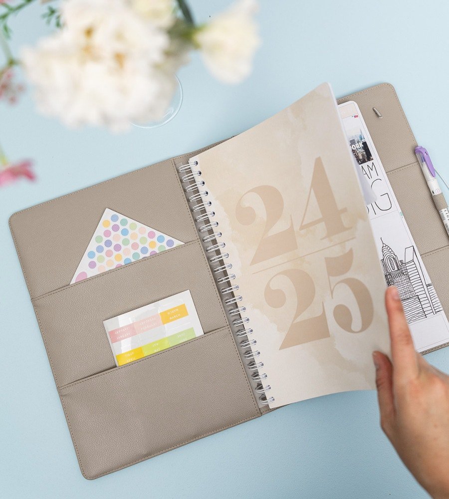 Almanacksfodral - Konstläder A4 - Personal Planner