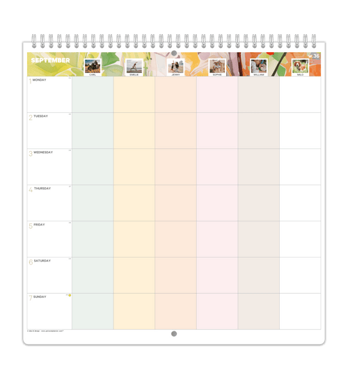 Familiekalender - Ukeoversikt - Personal Planner