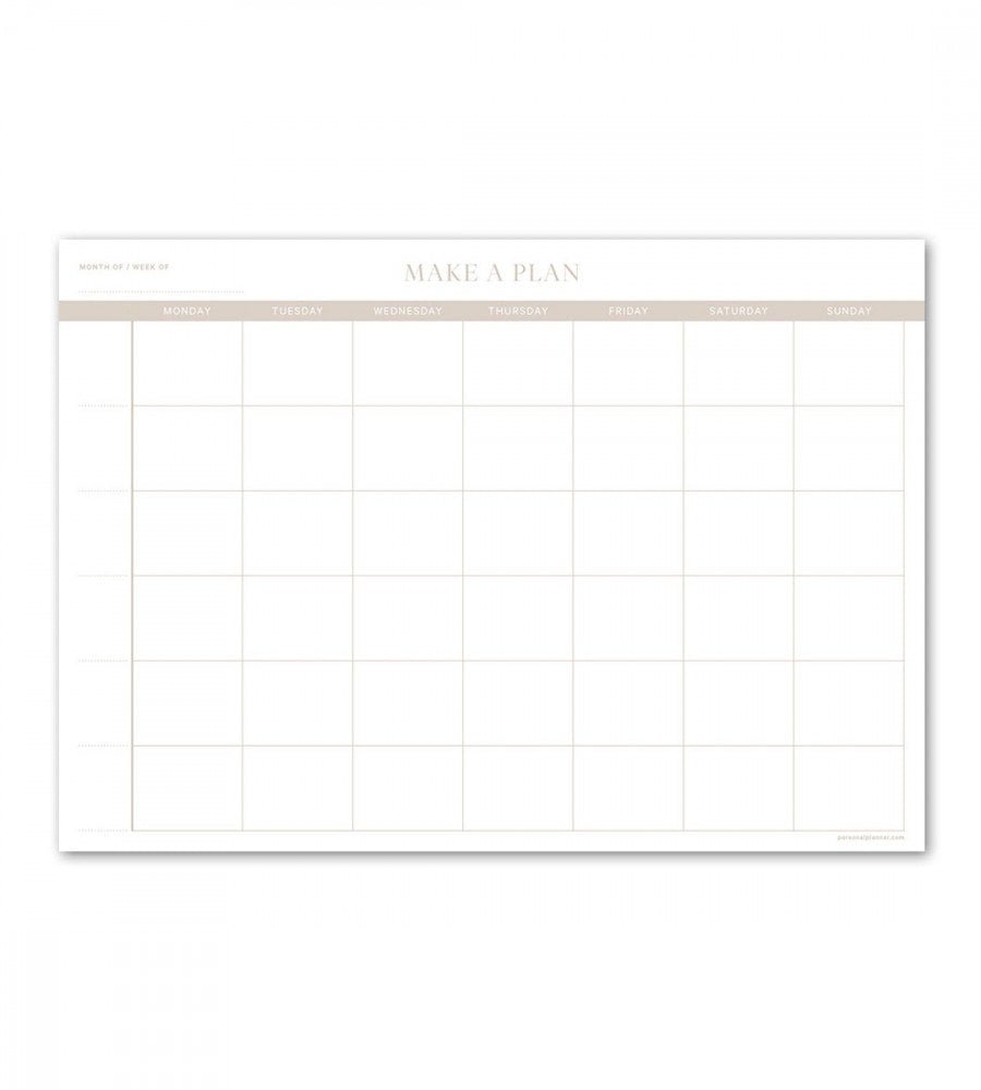 Kalenderblock - Månadsöversikt A4 - Personal Planner