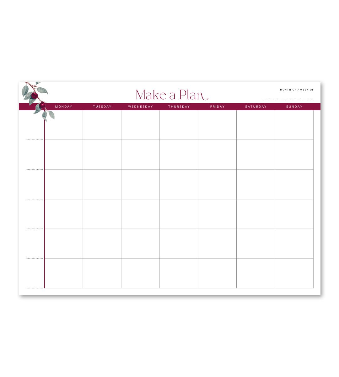 Kalenderblock - Månadsöversikt A4 - Personal Planner