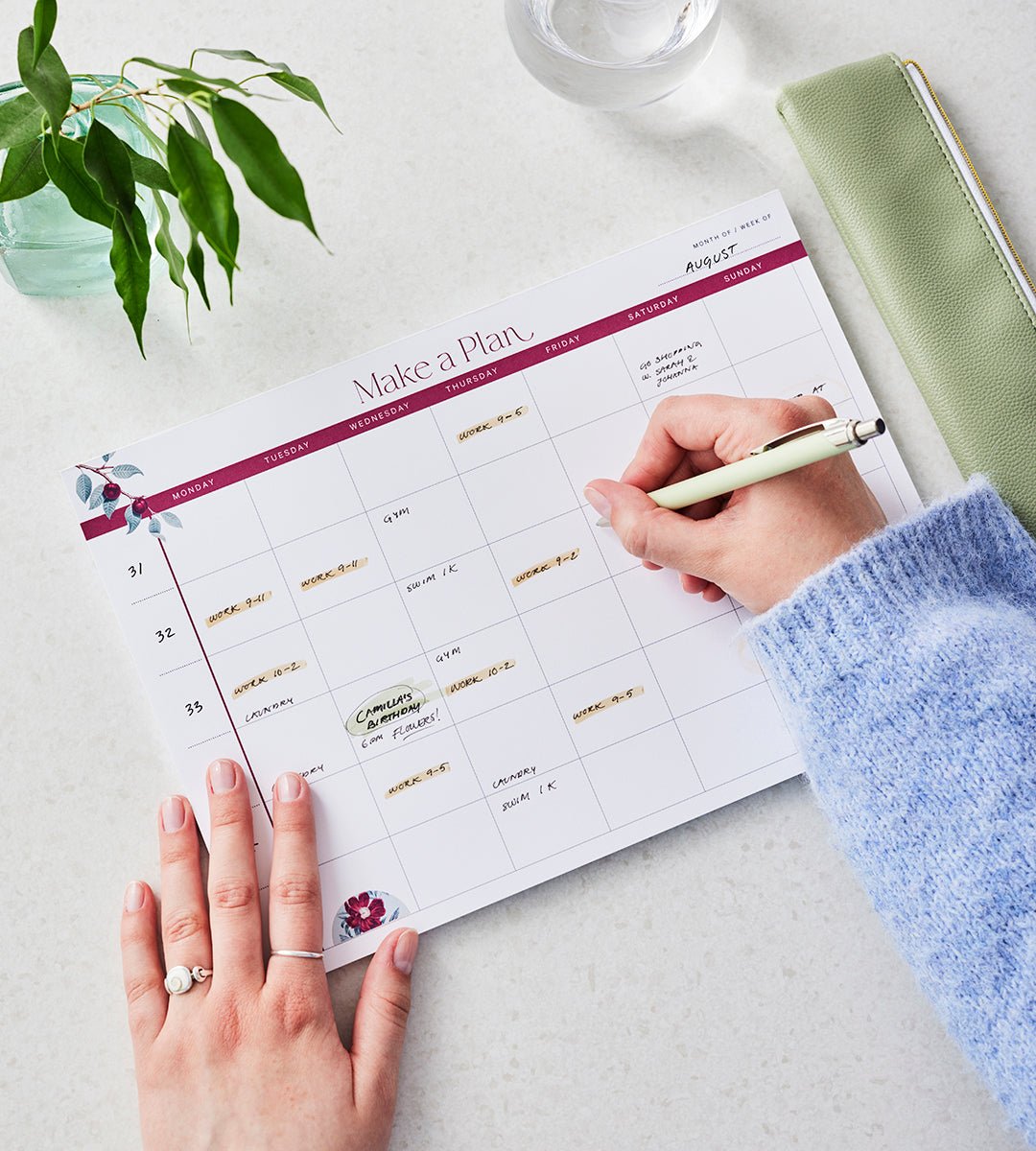 Kalenderblock - Månadsöversikt A4 - Personal Planner