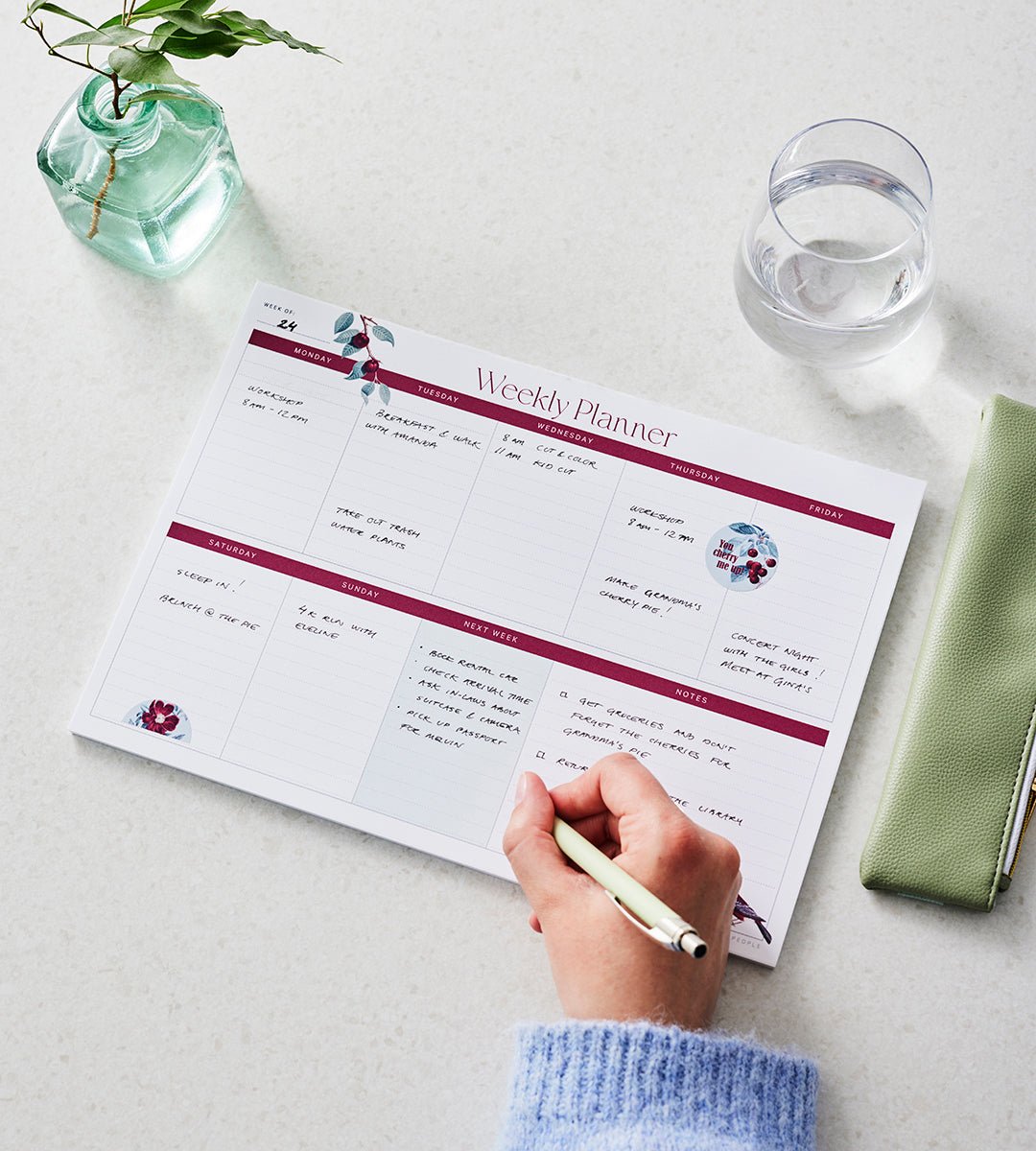 Kalenderblock - Veckoöversikt A4 - Personal Planner