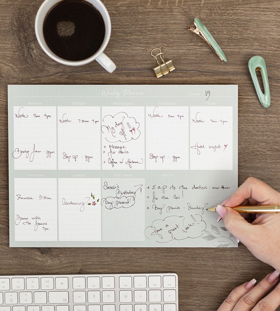 Kalenderblock - Veckoöversikt A4 - Personal Planner