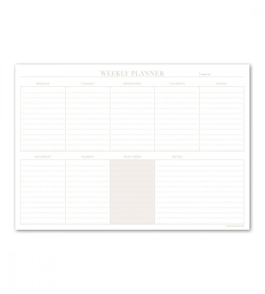 Kalenderblock - Veckoöversikt A4 - Personal Planner
