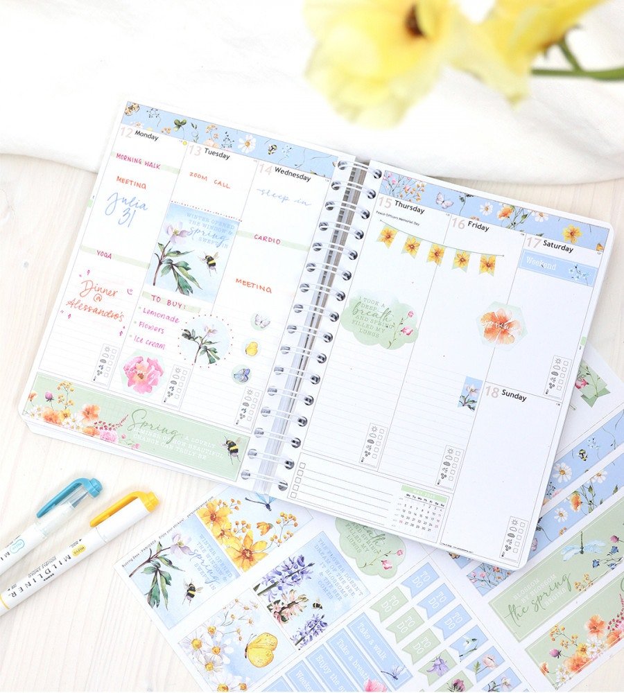 Klistermärken - Buzzing Bees (Spread) - Personal Planner