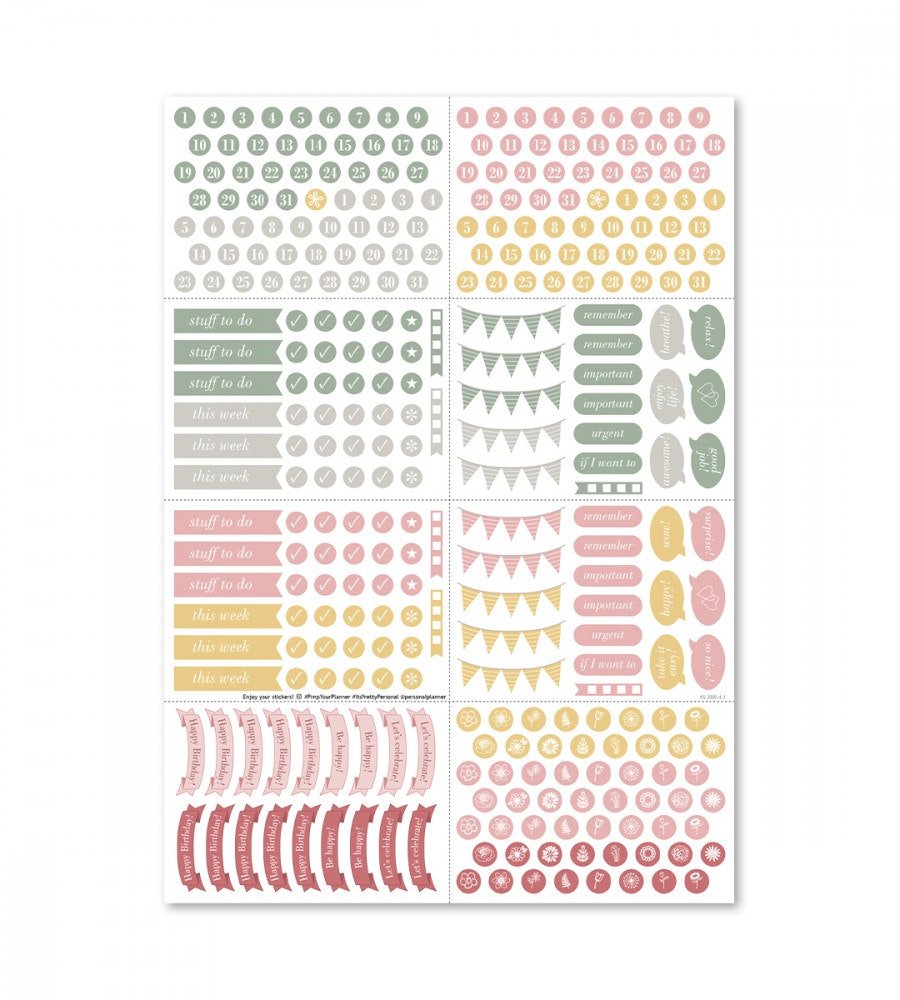 Klistermärken - Flourish (Minis) - Personal Planner