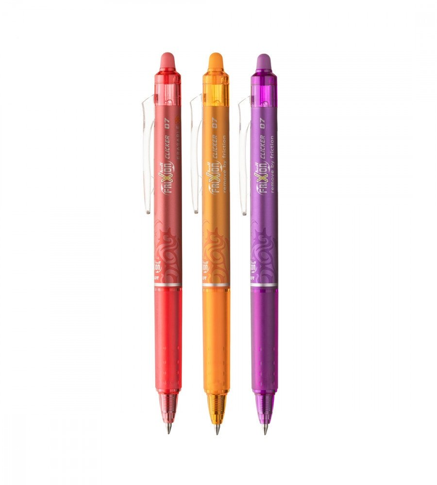 Kulspetspenna - Pilot FriXion Clicker 0.7 - 3-pack - Personal Planner