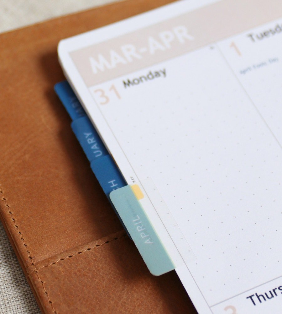 Månadsflikar - Fab Tabs - Personal Planner