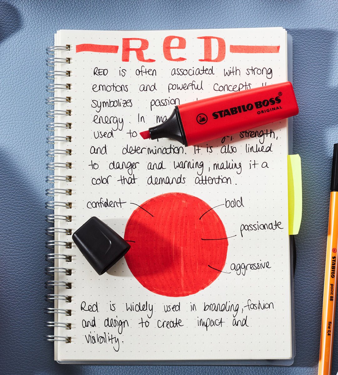Överstrykningspenna - Stabilo Boss Original Carmine Red - Personal Planner