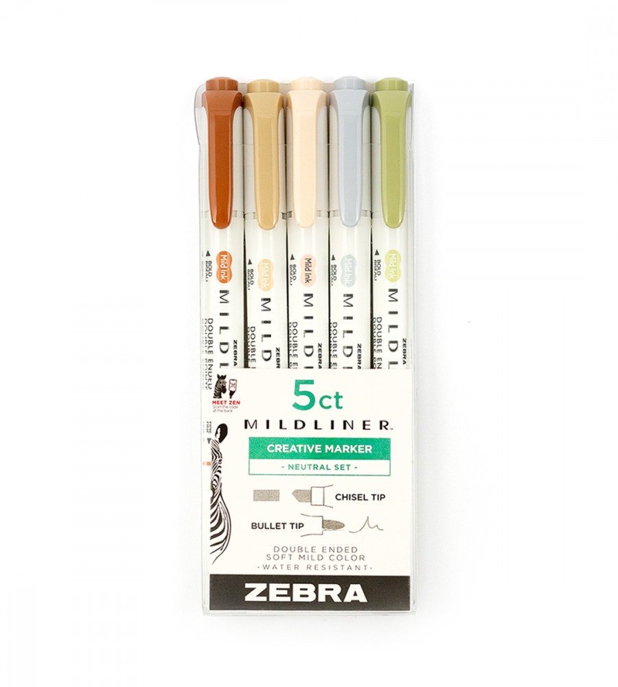 Överstrykningspenna - Zebra Mildliner 5-pack - Personal Planner